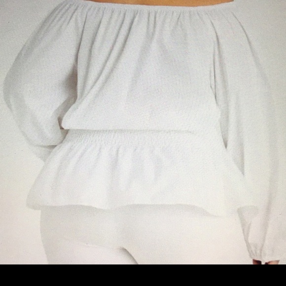 🆕 ASHLEY STEWART WHITE BLOUSE NWT - Picture 2 of 4